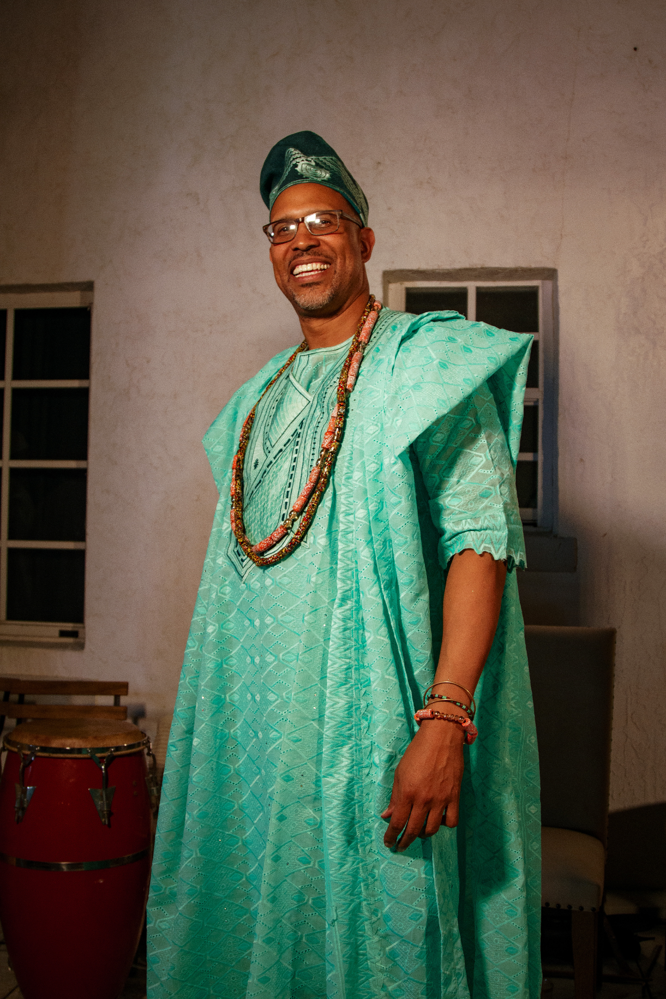 Ajíṣafé Awoníyì in traditional attire
